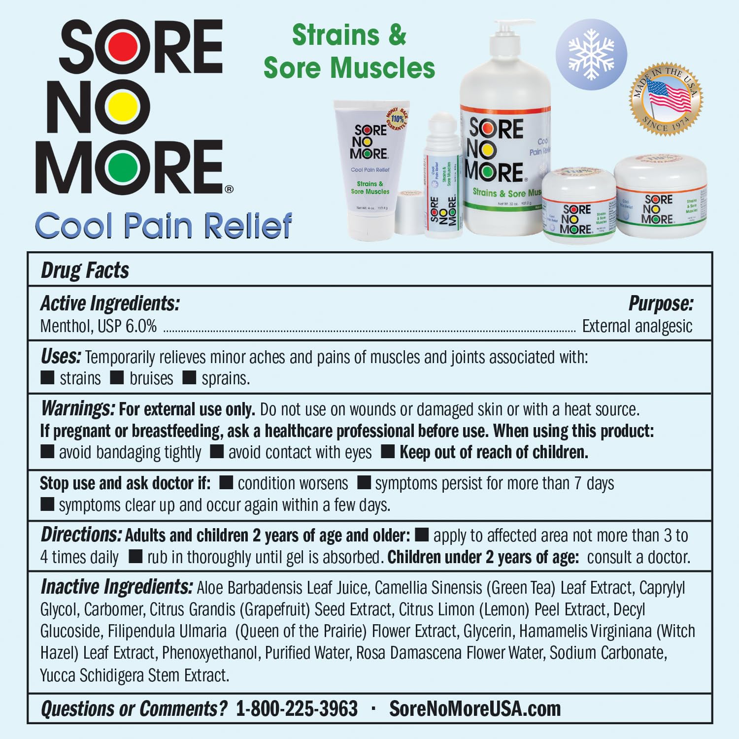 Utilisation après l exercice avec Sore No More pour favoriser le calme.