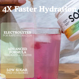 SOS Hydration boisson prête à boire, réhydratation rapide dans un verre.