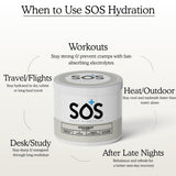 Électrolytes et vitamines dans SOS Hydration pour hydratation quotidienne.