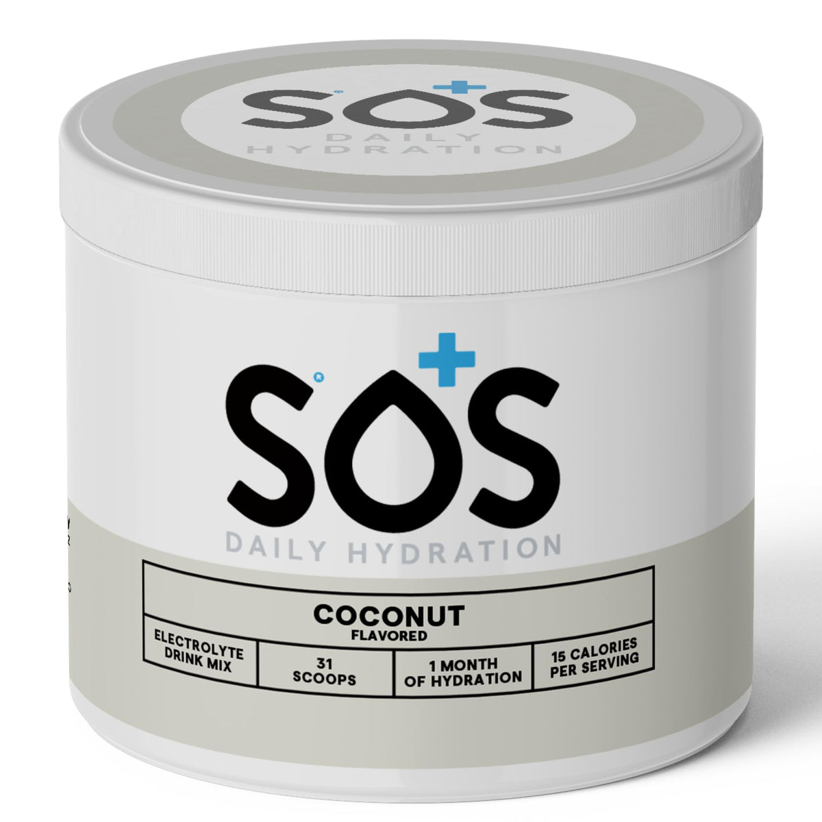 SOS Hydration: poudre électrolyte noix de coco, hydratation rapide et savoureuse.