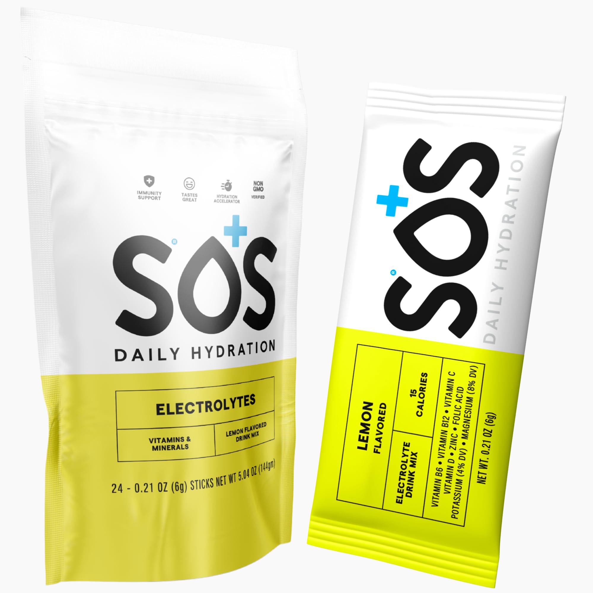 SOS Hydration sachet-doseur citron: réhydratation rapide en déplacement.