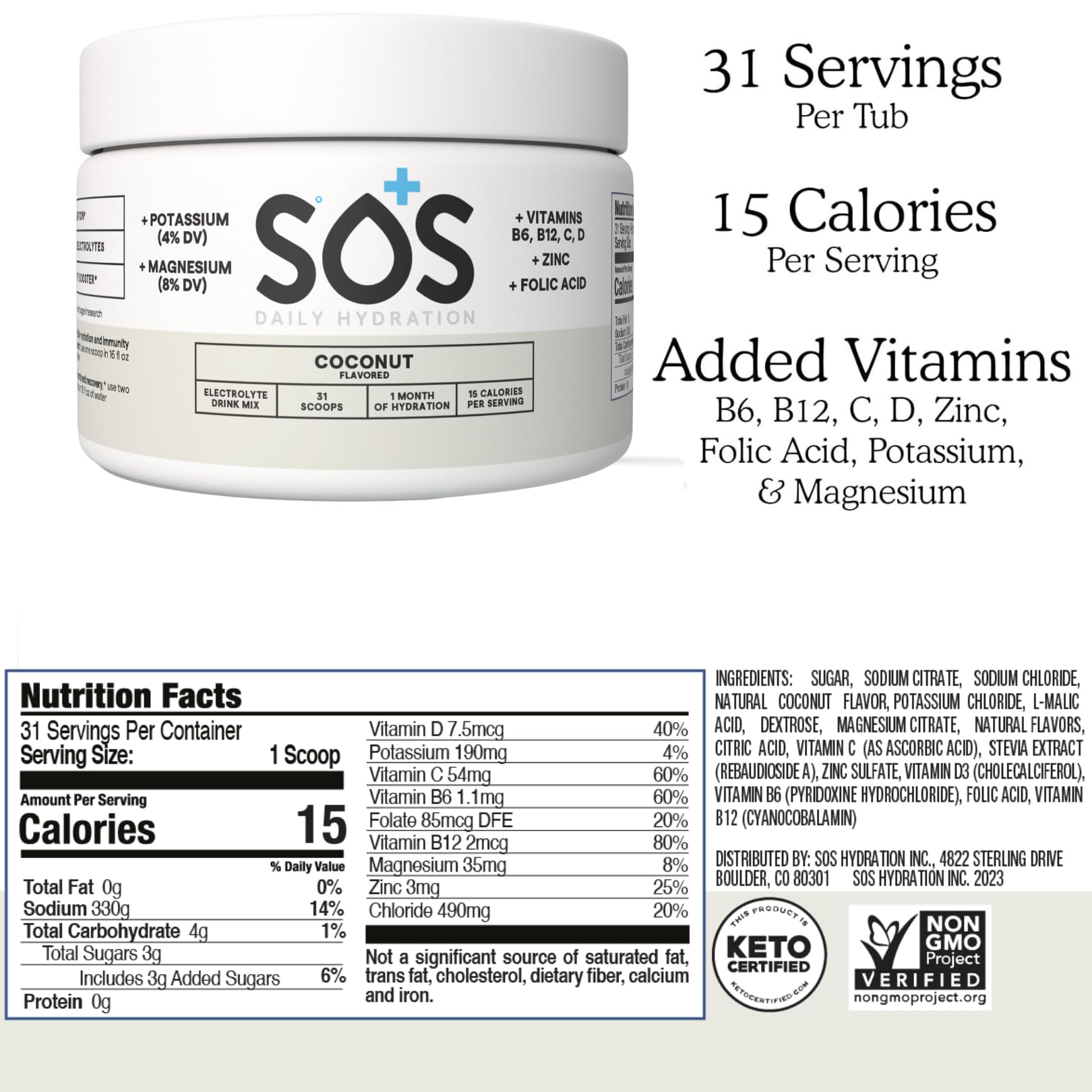 Vitamines B6, B12, C, D et zinc soutiennent l'hydratation quotidienne.