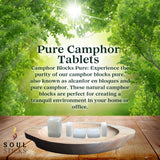 Soul Sticks cubes d'alcanfor – utilisations variées pour puja et purification.