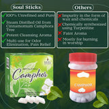 Soul Sticks pastilles d'alcanfor pour puja – parfum précis et durable.