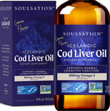 SOULSATION huile de foie de morue islandaise citron — bouteille pratique pour votre routine quotidienne.