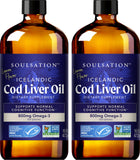 SOULSATION huile foie morue islandaise citron bouteille — goût citron frais pour une prise quotidienne.