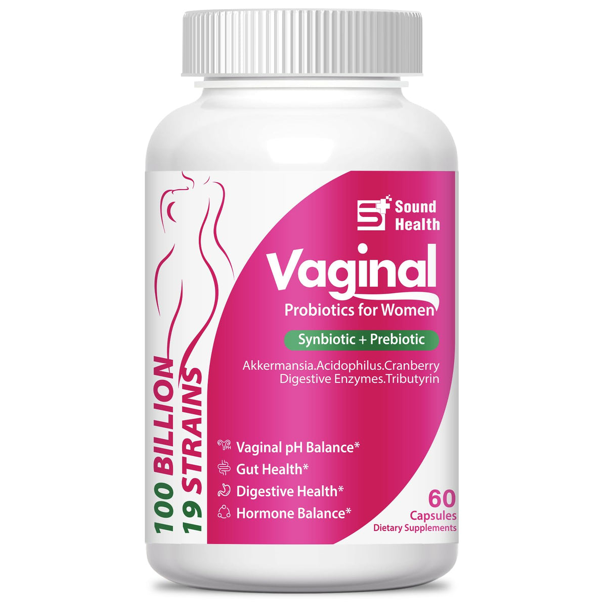 Sound Health Growth : Probiotiques vaginaux formulés par docteur pour l’équilibre du pH.