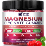 Sound Health Plus Gummies flacon magnésium 5 en 1, présentation pratique.