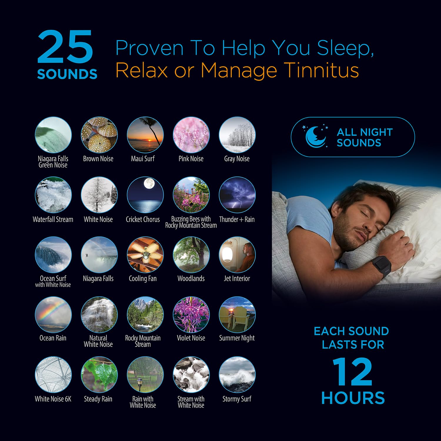 Sound Oasis application avec sons calmes supplémentaires.
