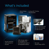 Sound Oasis batterie rechargeable pour sessions prolongées.