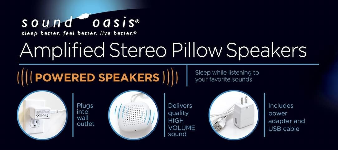 Sound Oasis cordon extralong 185 cm pour atteindre facilement le lecteur.