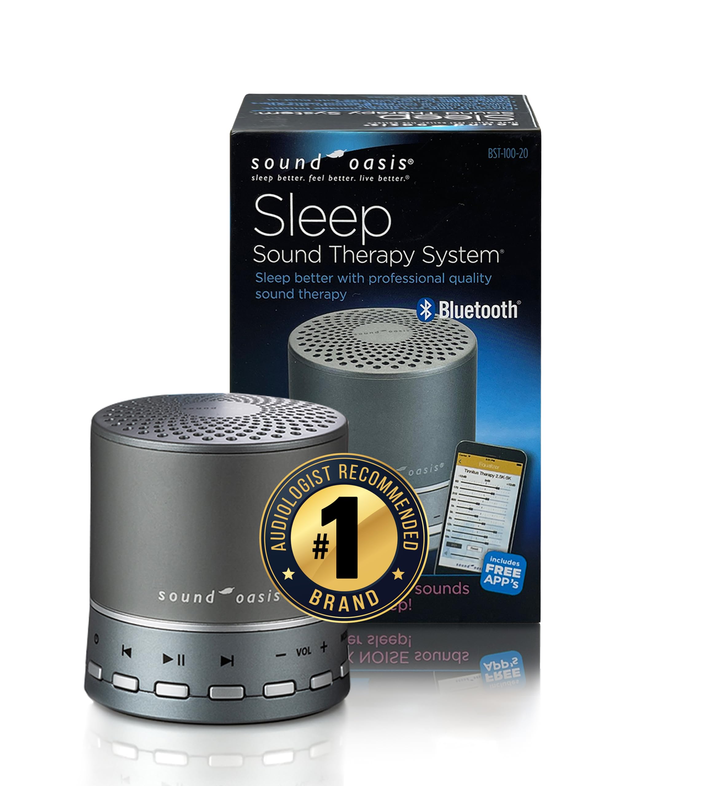 Sound Oasis – enceinte portable, idéale pour le sommeil et les déplacements.