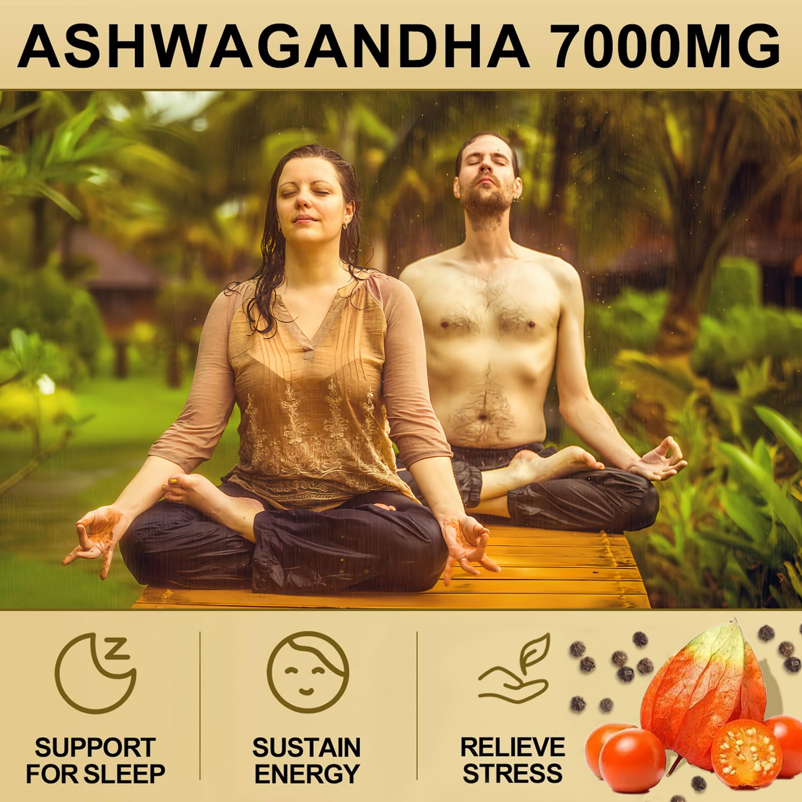 Emballage compact et portable idéal pour voyage et bureau avec SoundHealth Ashwagandha.
