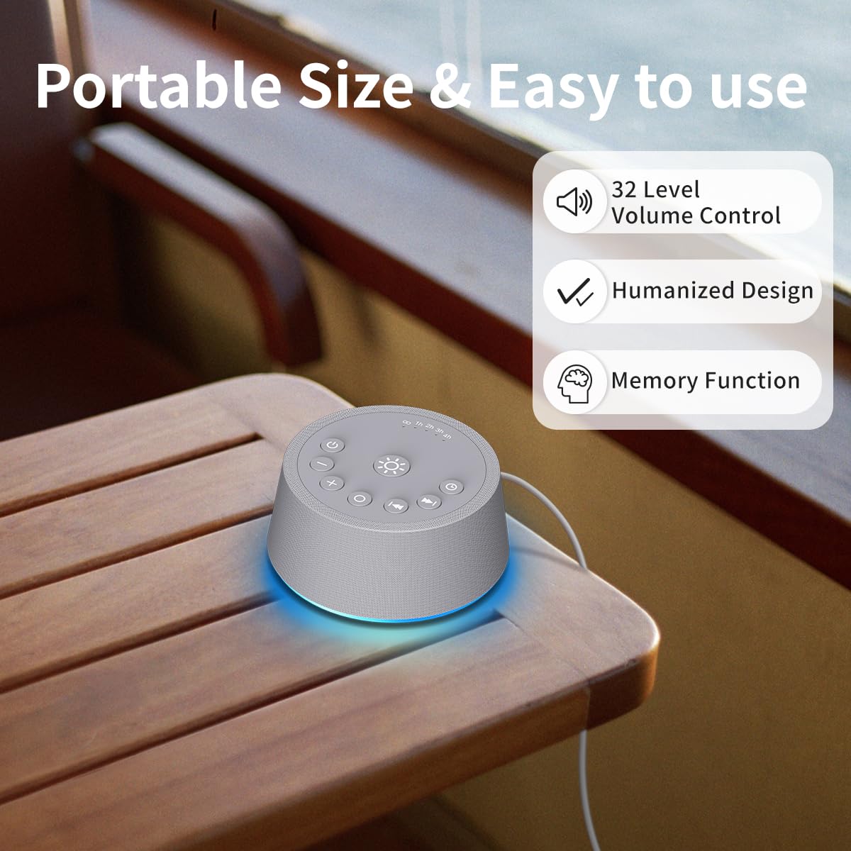 SoundLegend réglage luminosité et mémoire pour un confort personnalisé.