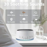 SoundMe: bruit blanc avec 30 sons apaisants pour détente ou sommeil.
