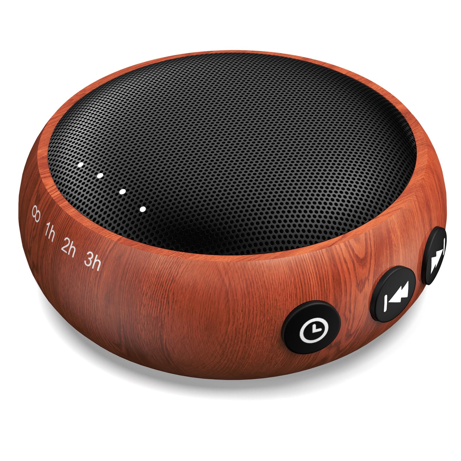 SoundMe mini-machine bruits blancs compacte offre une installation rapide sur la table de nuit.