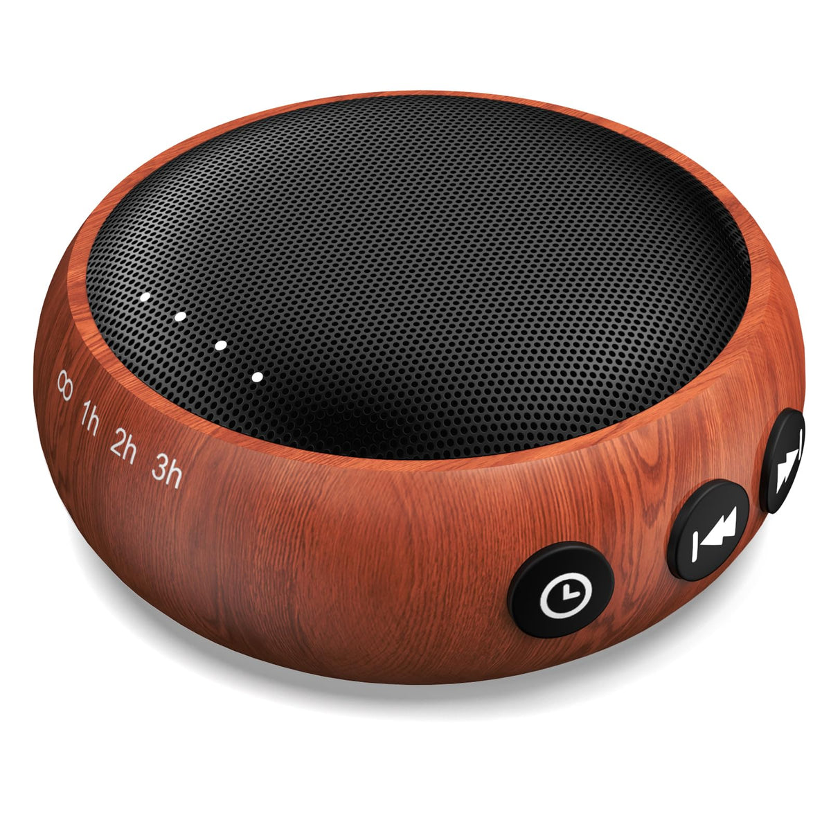 SoundMe mini-machine bruits blancs compacte offre une installation rapide sur la table de nuit.