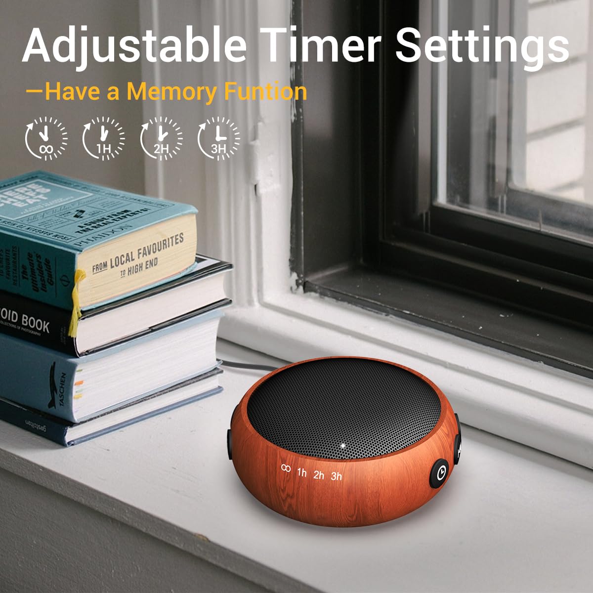 SoundMe mini-machine avec minuterie et mémoire pour reprendre là où vous étiez.