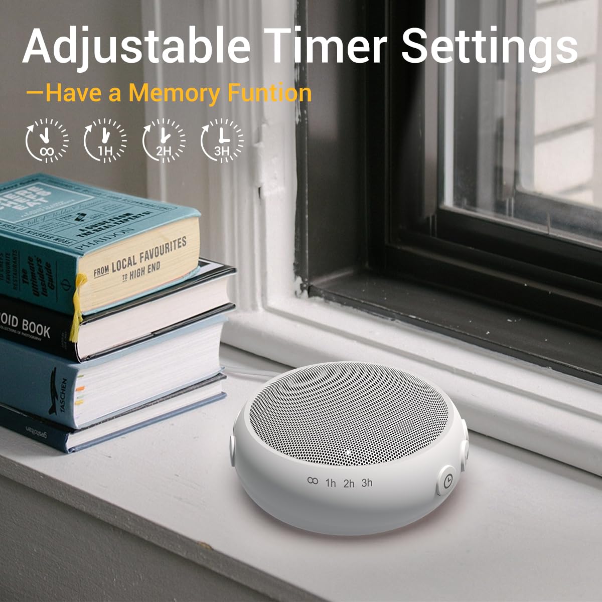 SoundMe minuterie à 4 options avec arrêt automatique.