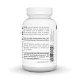 Étiquette sur l’emballage Source Naturals, comprimés végétariens sans allergènes courants.