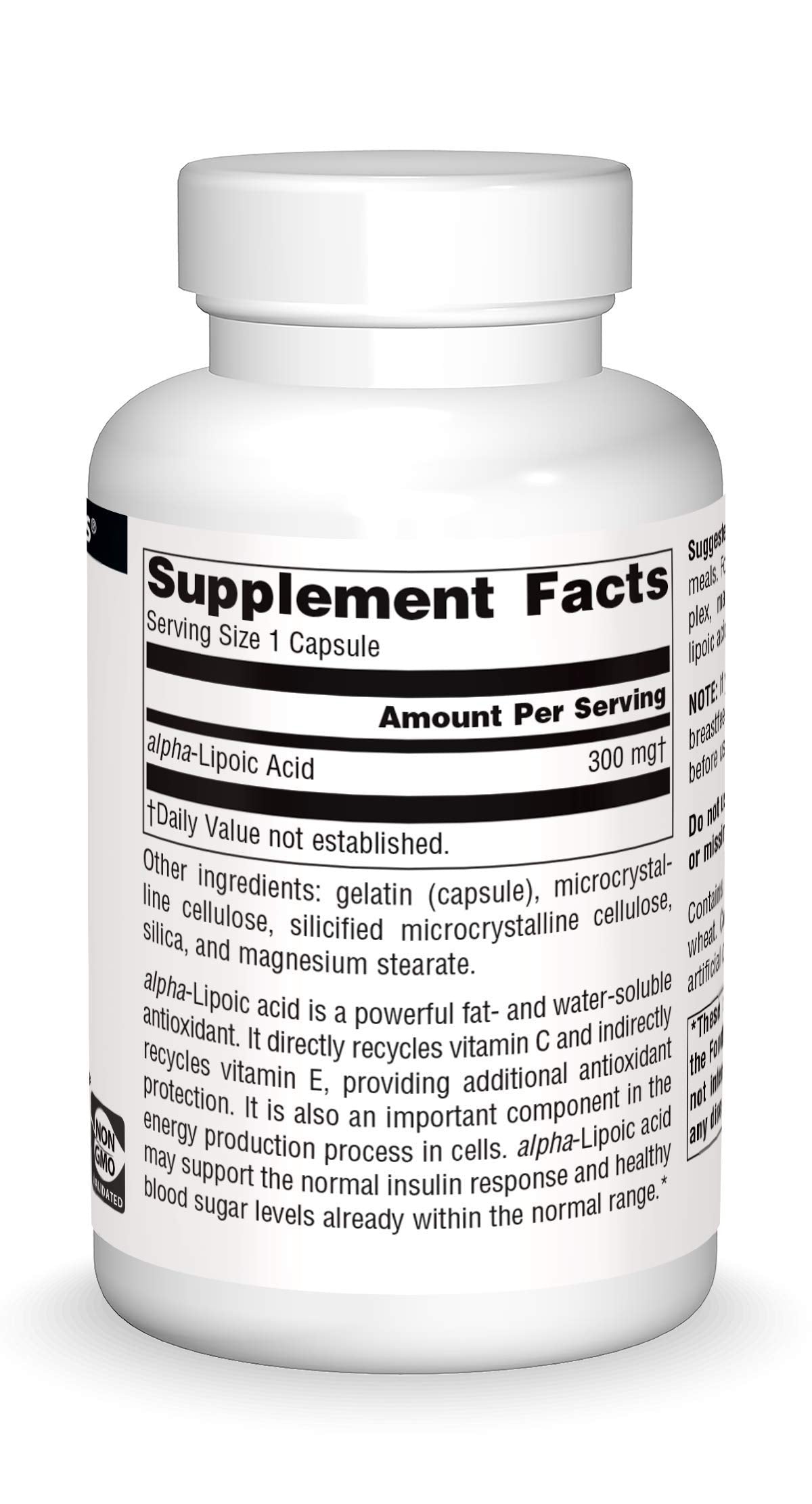Source Naturals acide alpha-lipoique 300 mg – bouteille pour usage quotidien