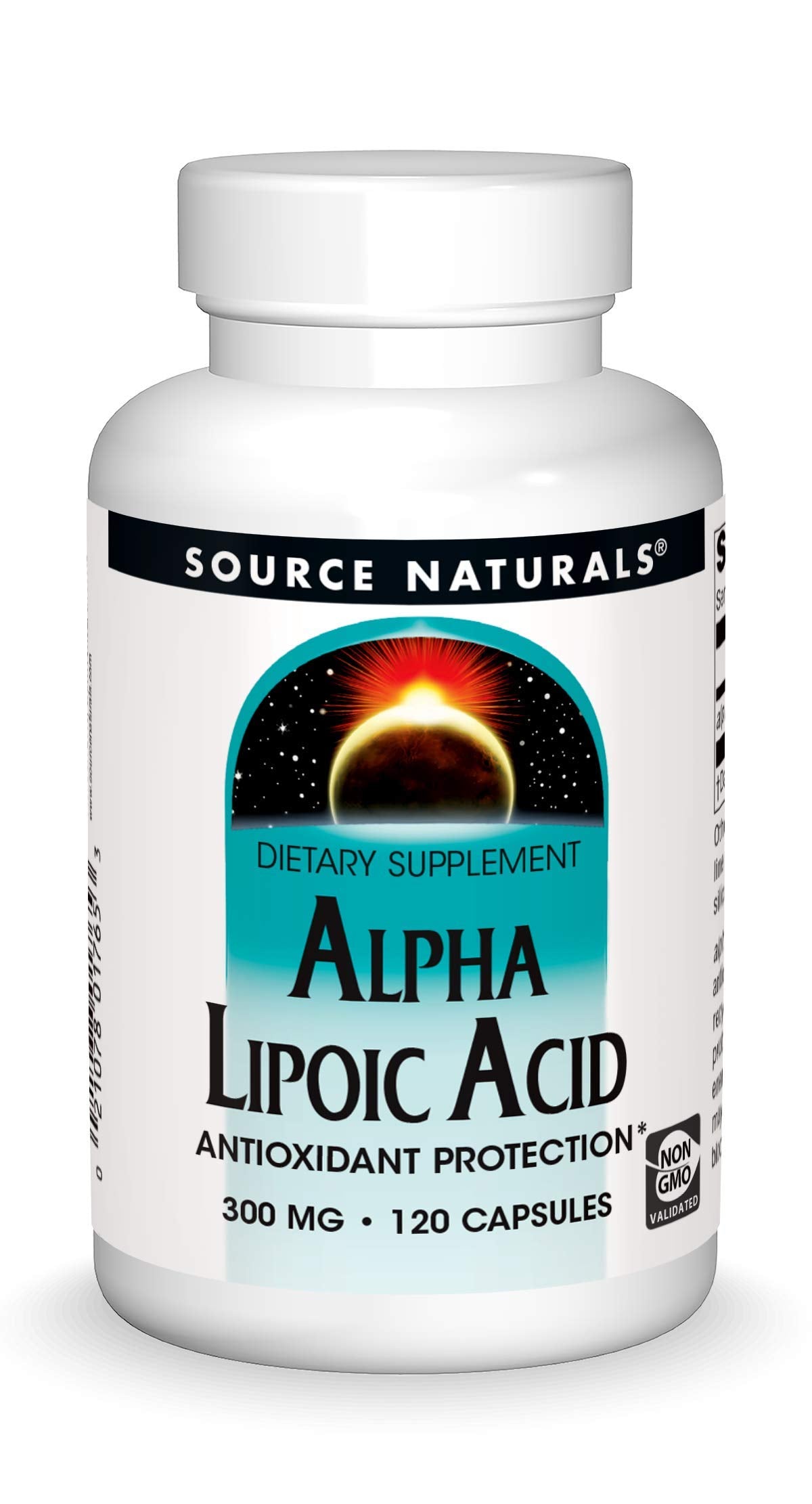 Source Naturals acide alpha-lipoique 300 mg – emballage clair et informatif