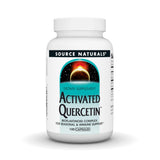 Source Naturals Activated Quercetin: bouteille montrant des capsules pour le soutien saisonnier.