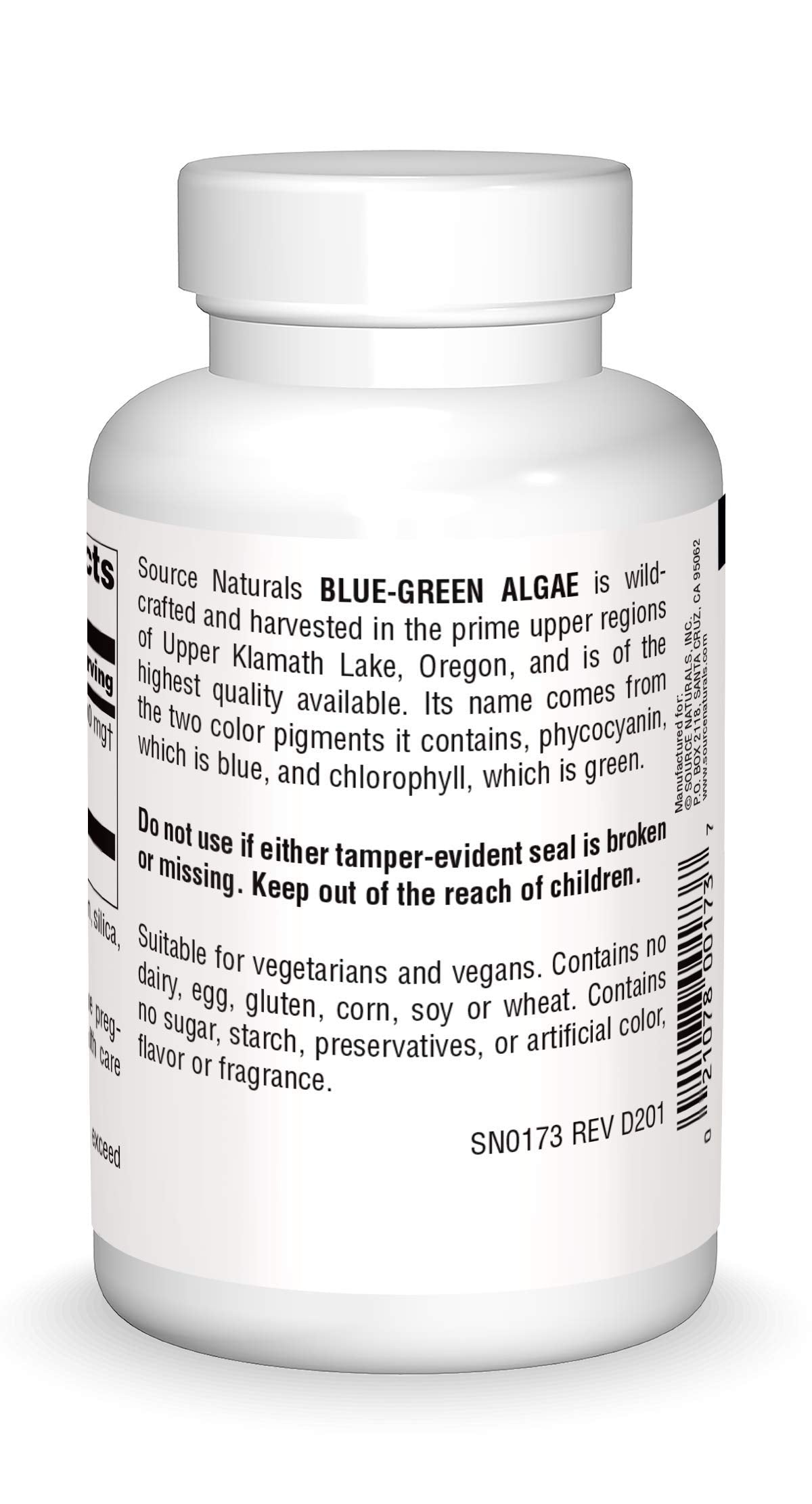 Source Naturals comprimés d algue bleue conviennent à un mode de vie vegan.