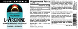 Source Naturals L-Arginine, comprimés sans sucre et additifs superflus.