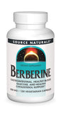 Source Naturals Berberine, bouteille 500 mg, capsules végétales faciles à avaler, soutien digestif potentiel