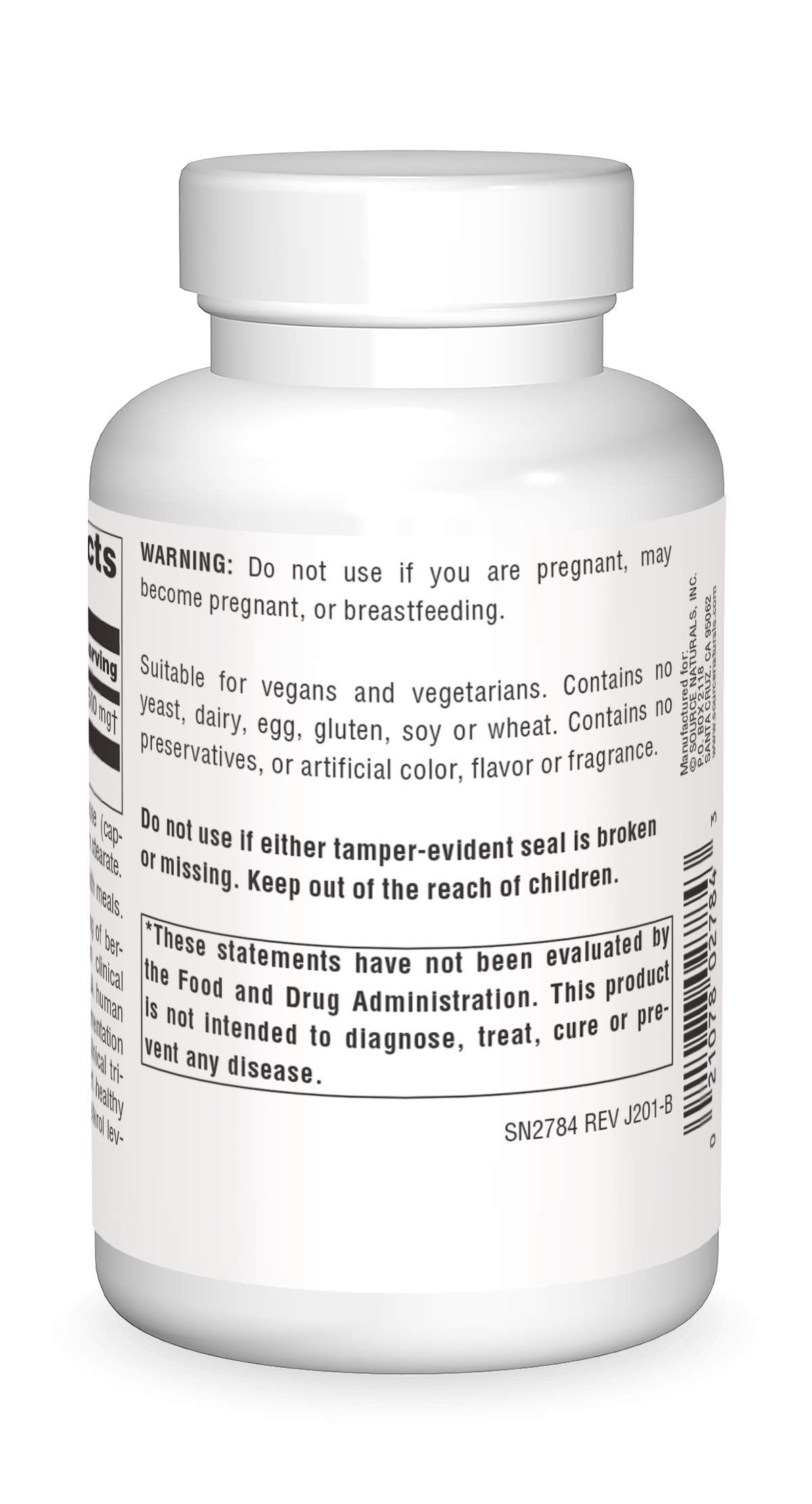 Source Naturals Berberine, gélules vegan sans allergènes, usage quotidien pratique