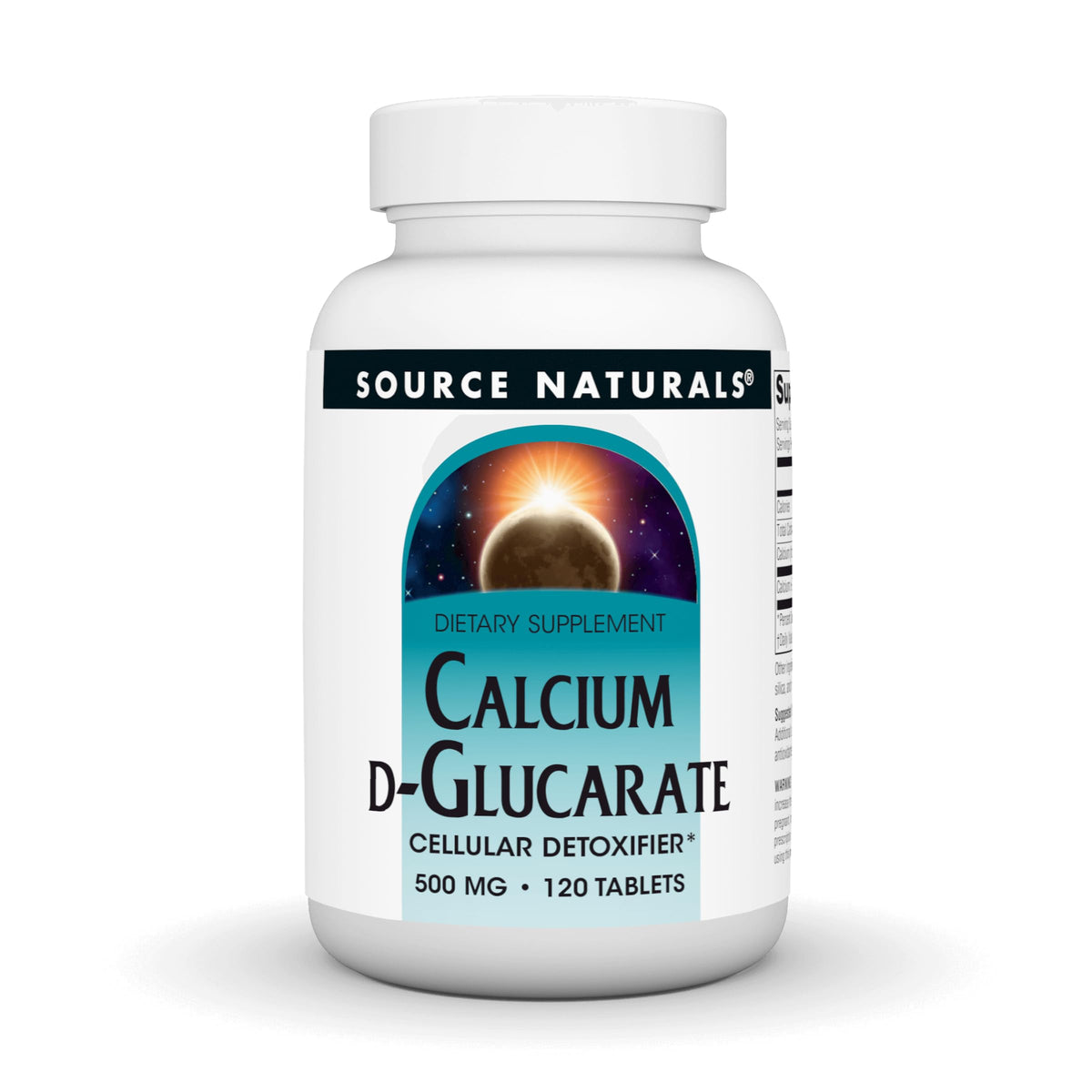 Source Naturals Calcium D-Glucarate: bouteille pratique pour votre complément quotidien.