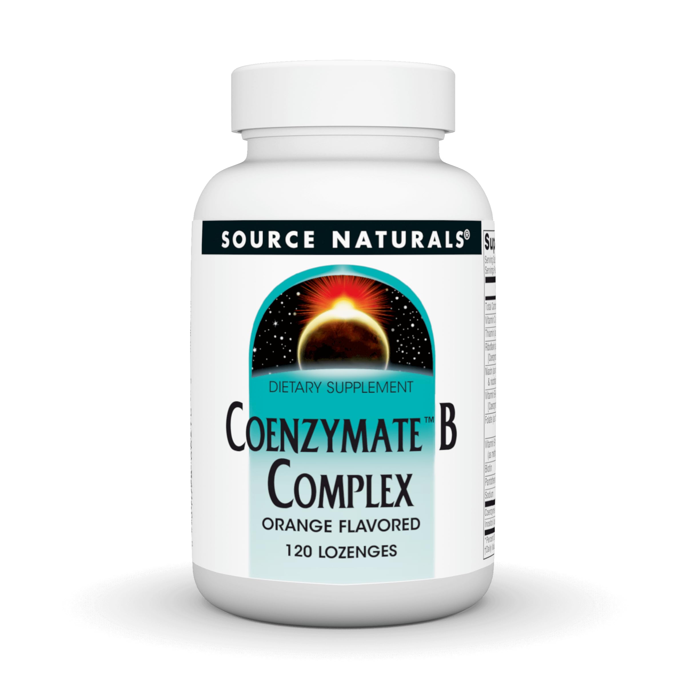 Pastille orange Source Naturals Coenzymate B fondante pour énergie et métabolisme