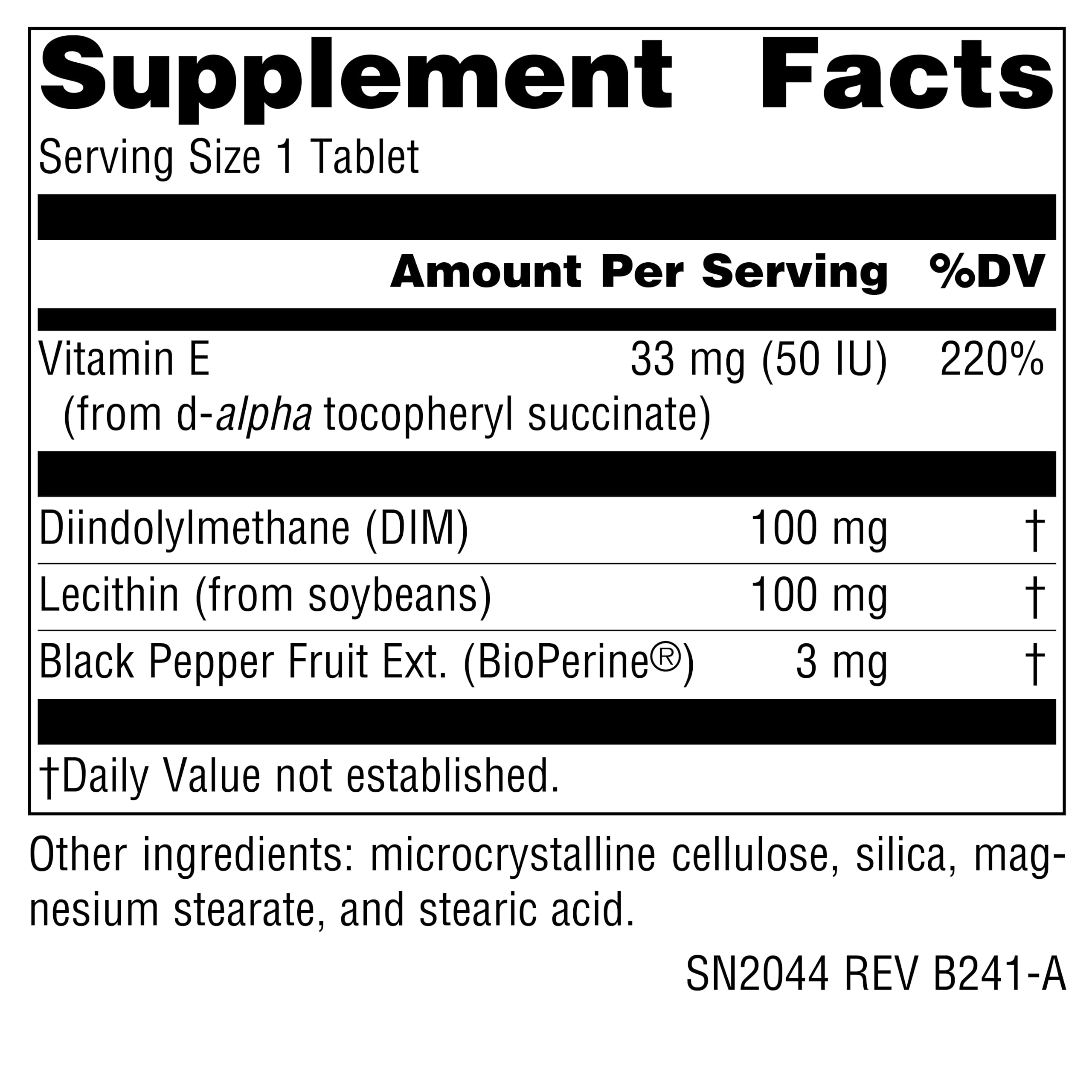 Source Naturals DIM boîte emballage: emballage sûr et conforme.