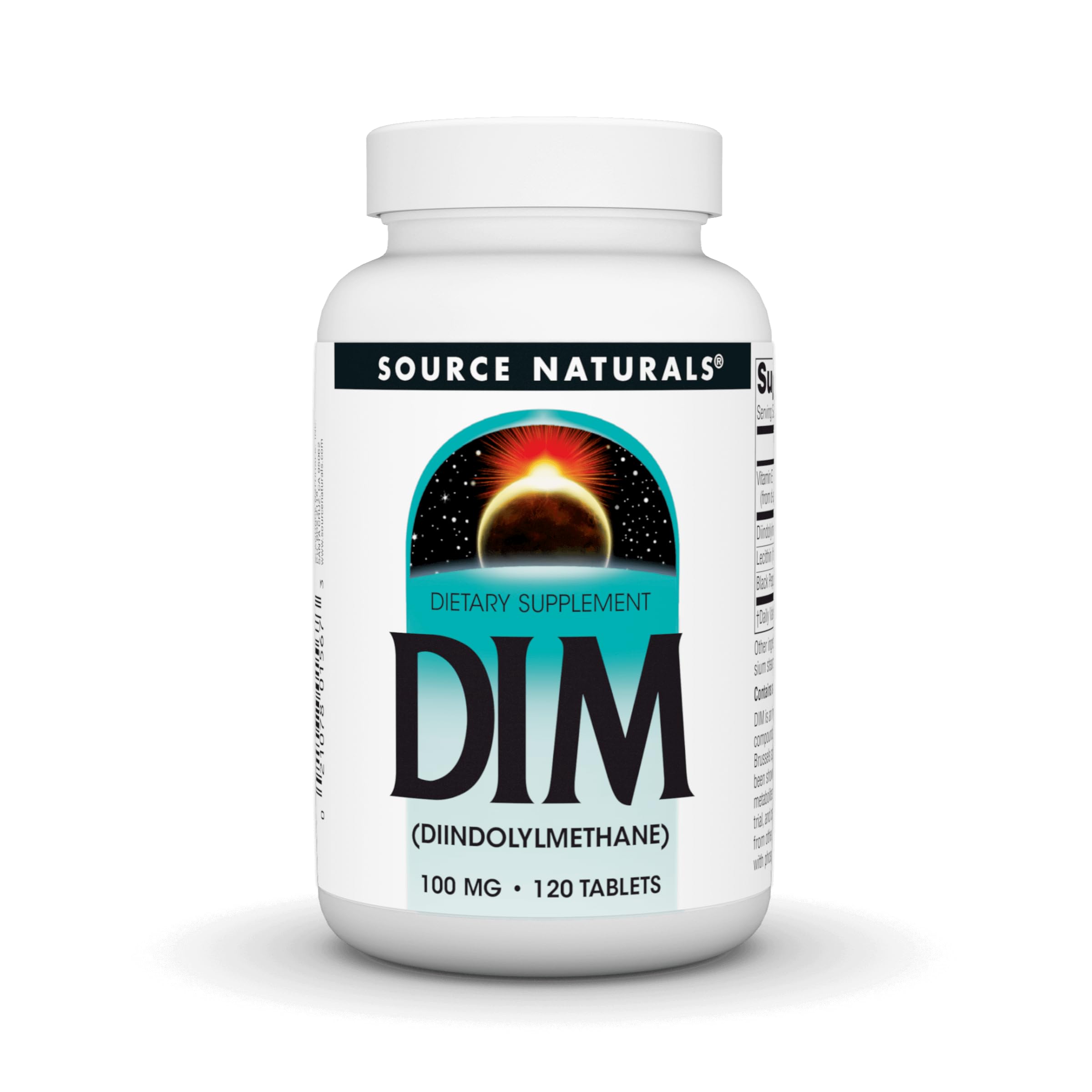 Source Naturals DIM, boîte — présentation claire et pratique pour une prise quotidienne.