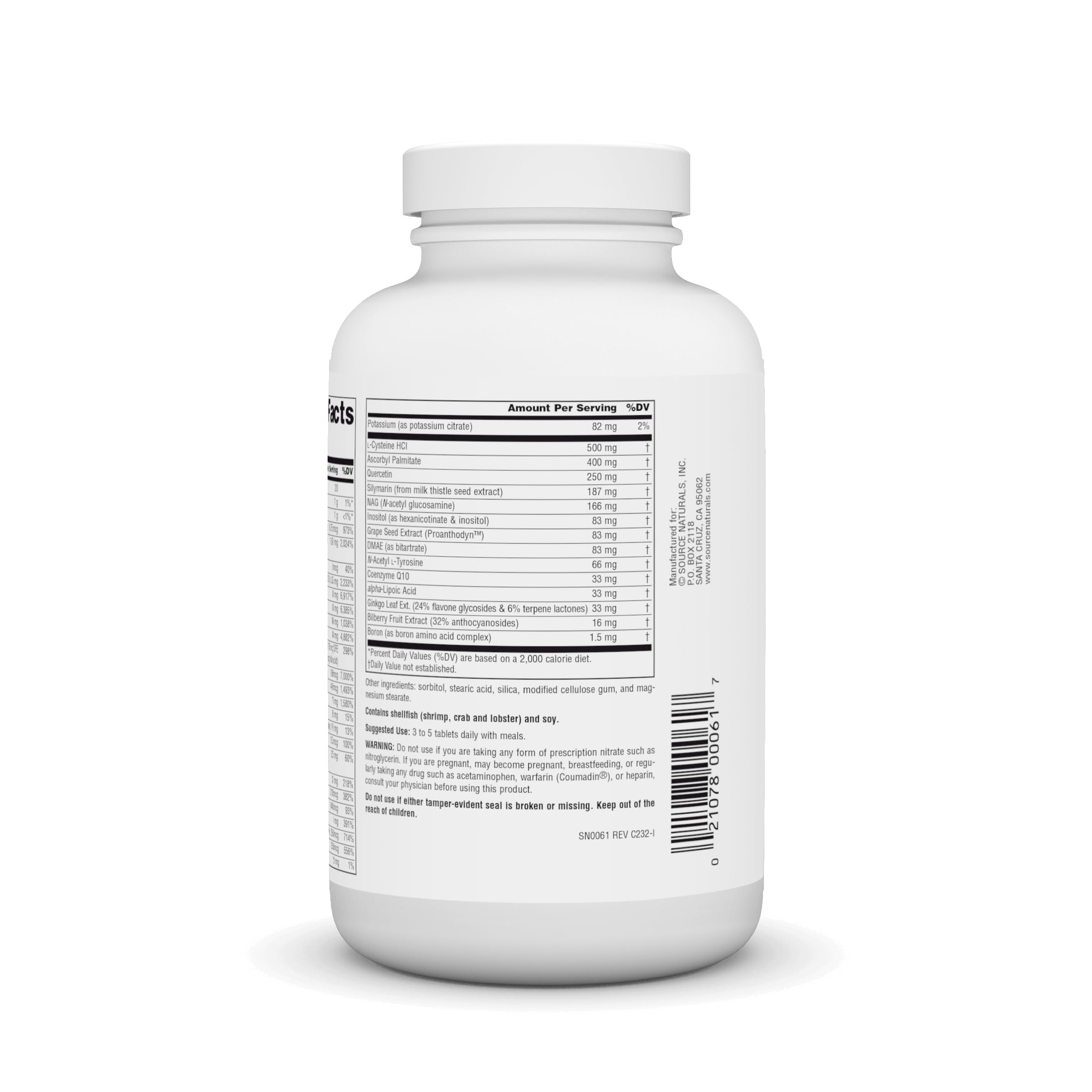 Source Naturals Elan Vital Multiple – gélules alignées pour démonstration de la forme et de la couleur