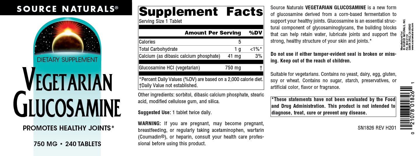 Source Naturals sans levure ni allergènes dans l’emballage.