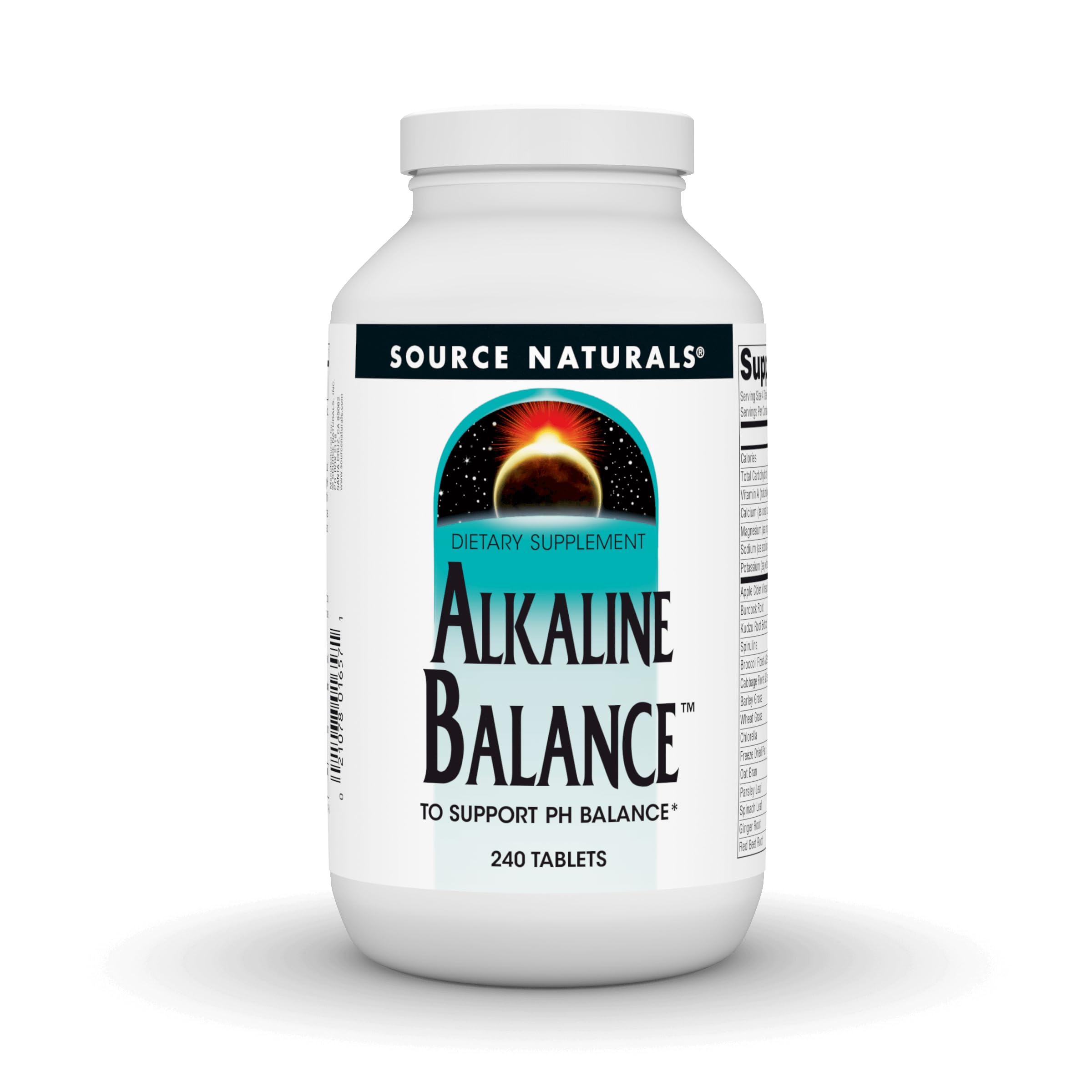 Source Naturals Équilibre Alcalin Bouteille: soutien potentiel à l’équilibre acido-basique.