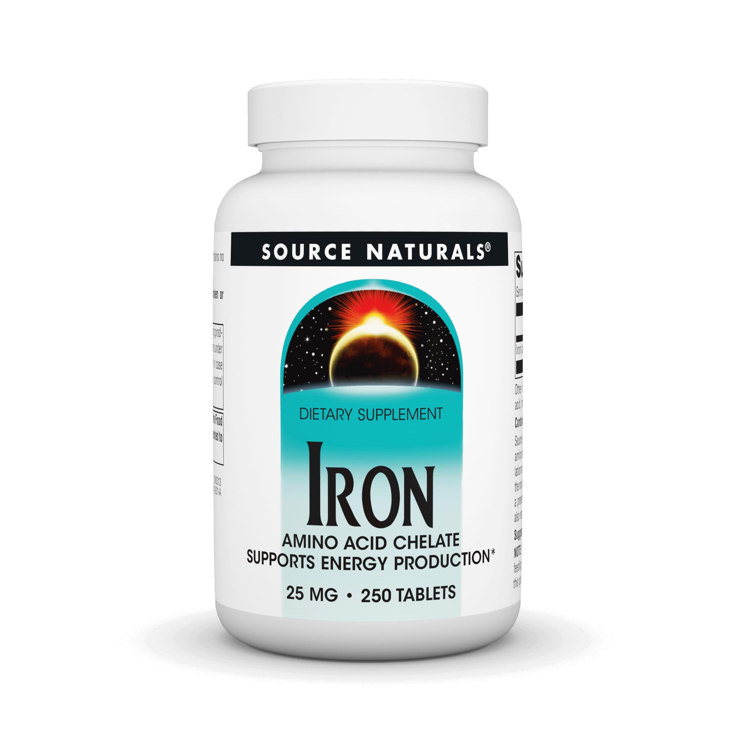 Source Naturals Fer chelate - bouteille: soutien quotidien de l'énergie et oxygène des cellules.