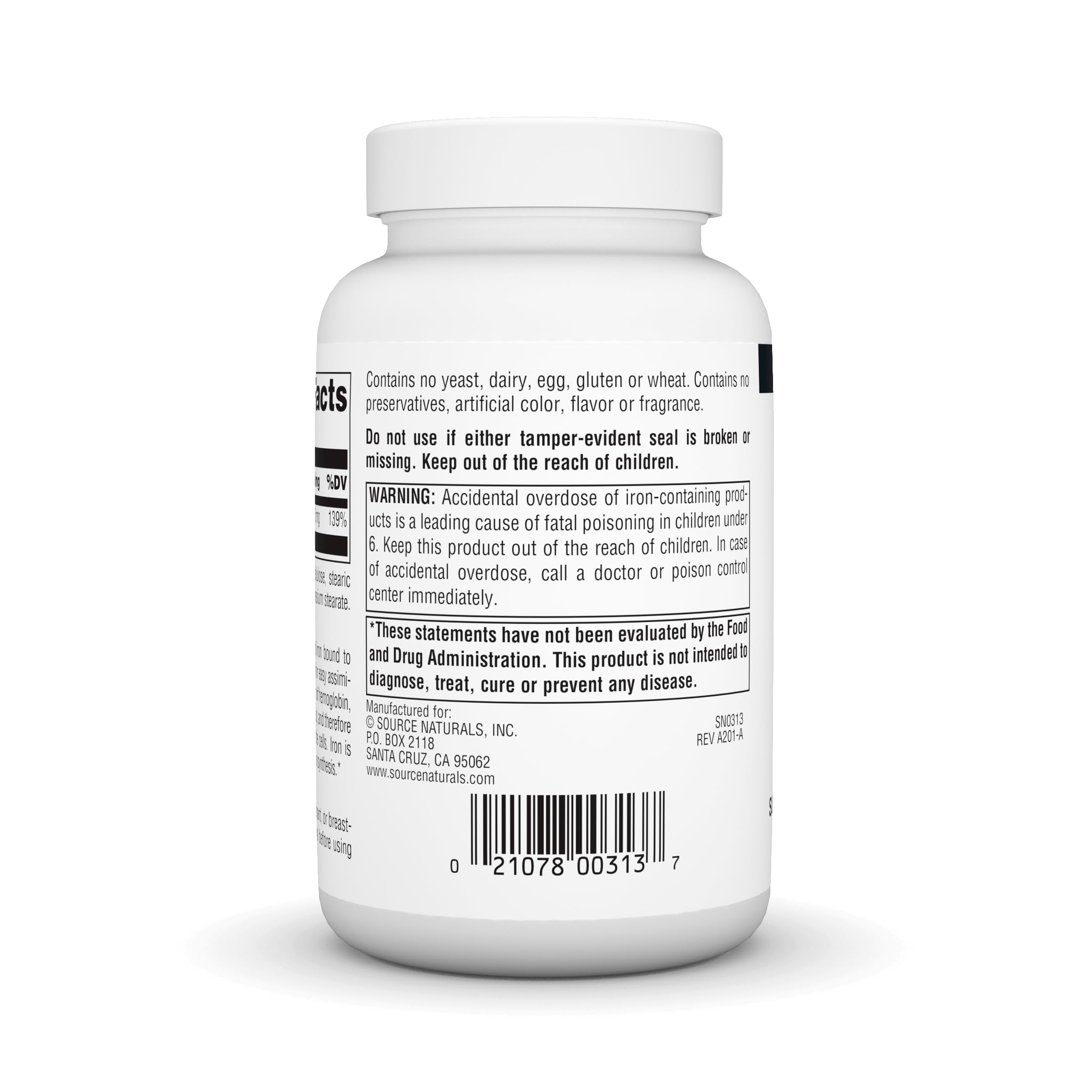 Source Naturals Fer chelate - tablettes en action: prise simple pendant la routine.