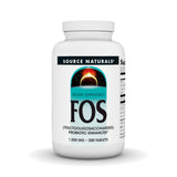 Source Naturals FOS: bouteille de comprimés prête à soutenir la flore intestinale.