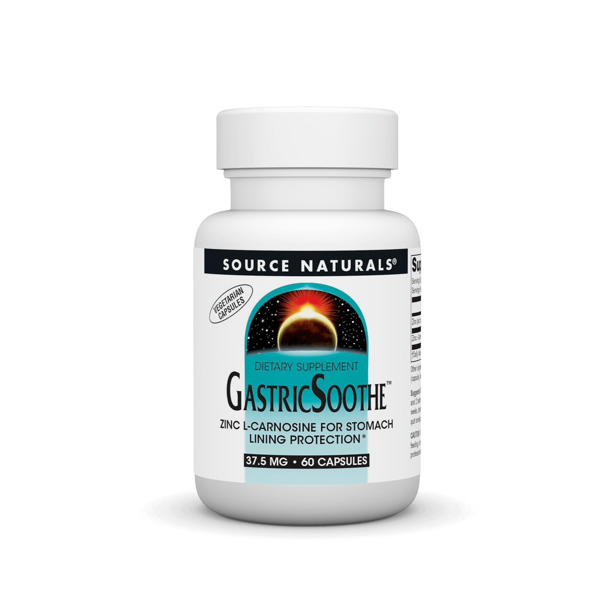 Source Naturals GastricSoothe: bouteille de 60 capsules pour le soutien gastrique.