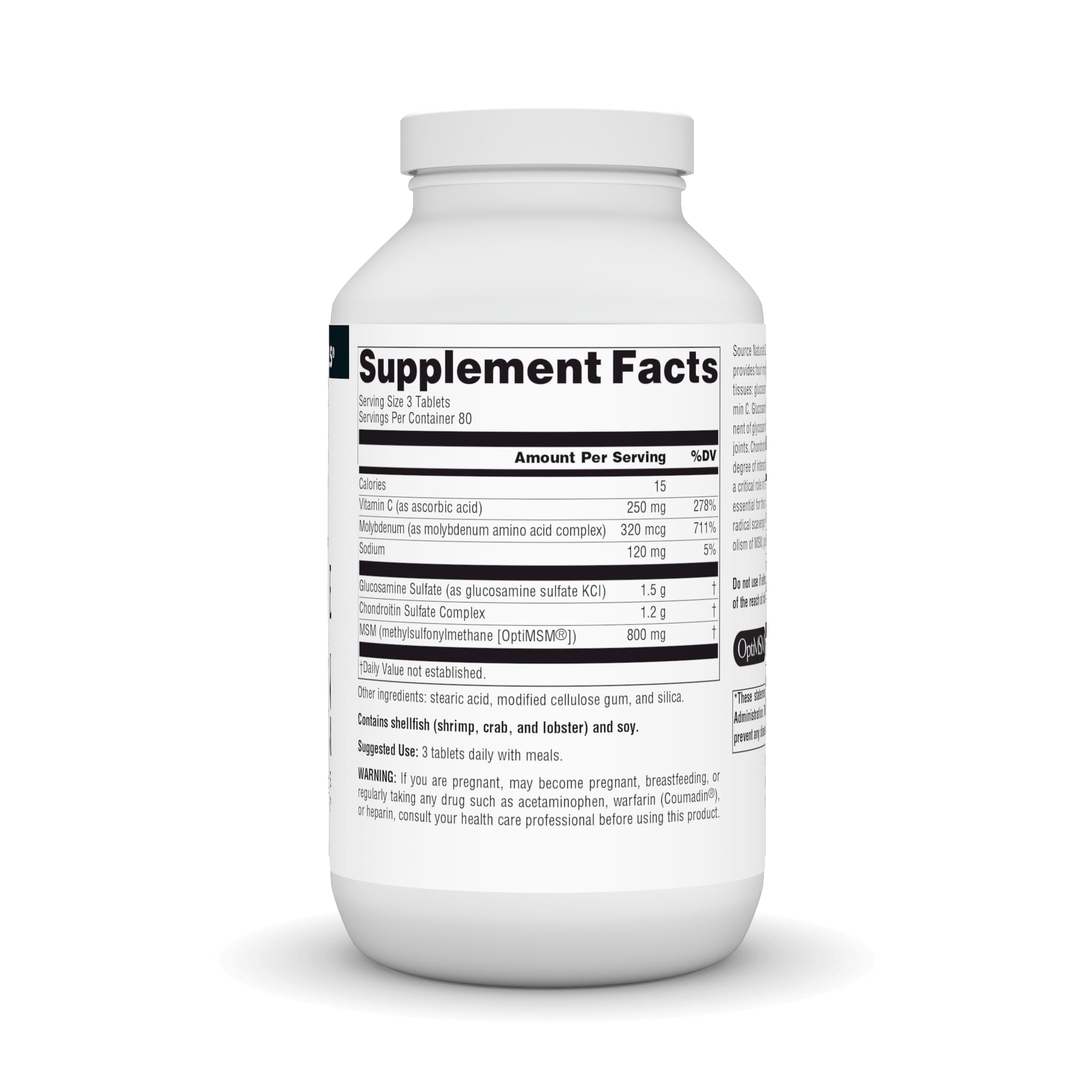 Source Naturals Glucosamine Chondroitin MSM : comprimés faciles à prendre pour le quotidien.