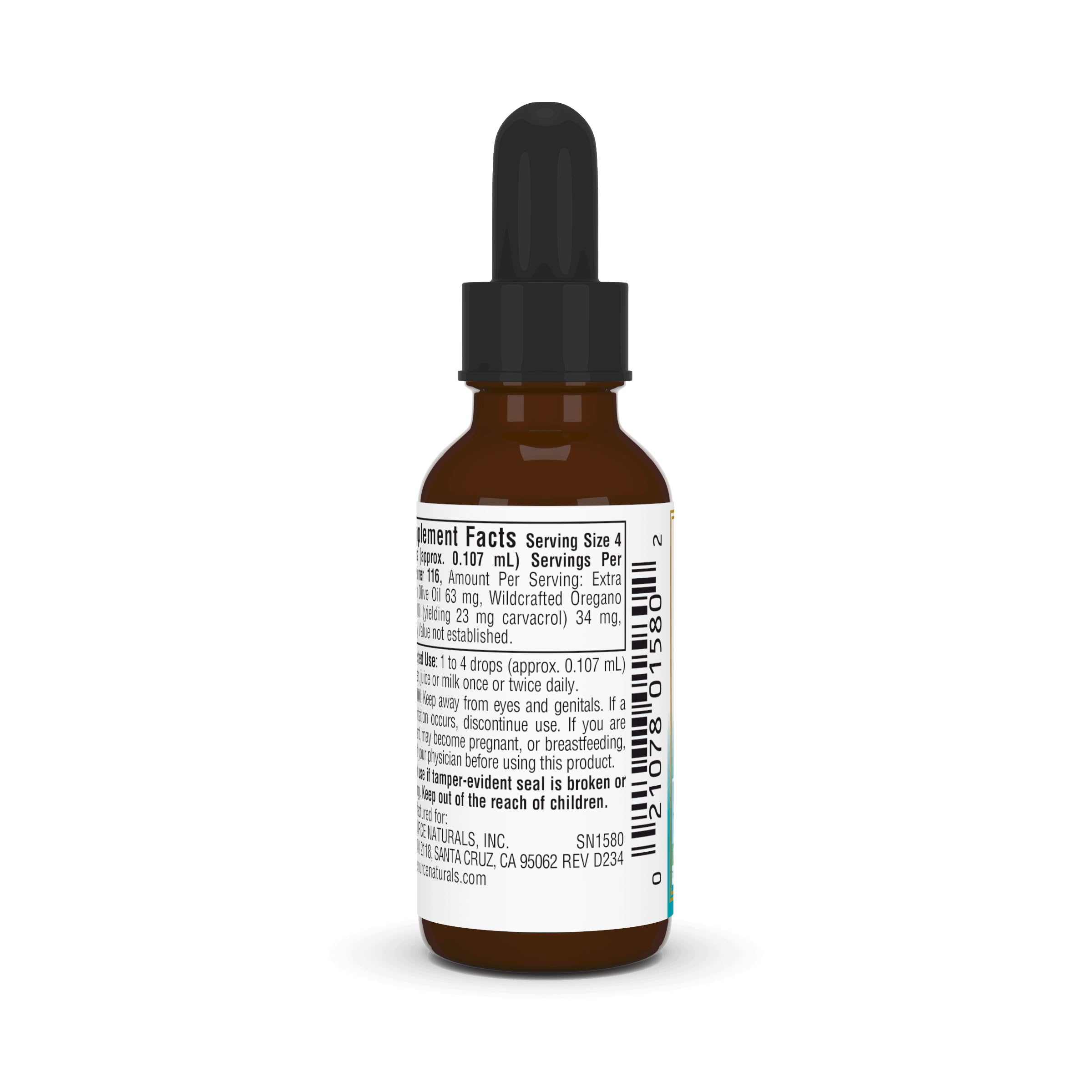 Source Naturals Huile d’Origan – pipette, application facile au quotidien.