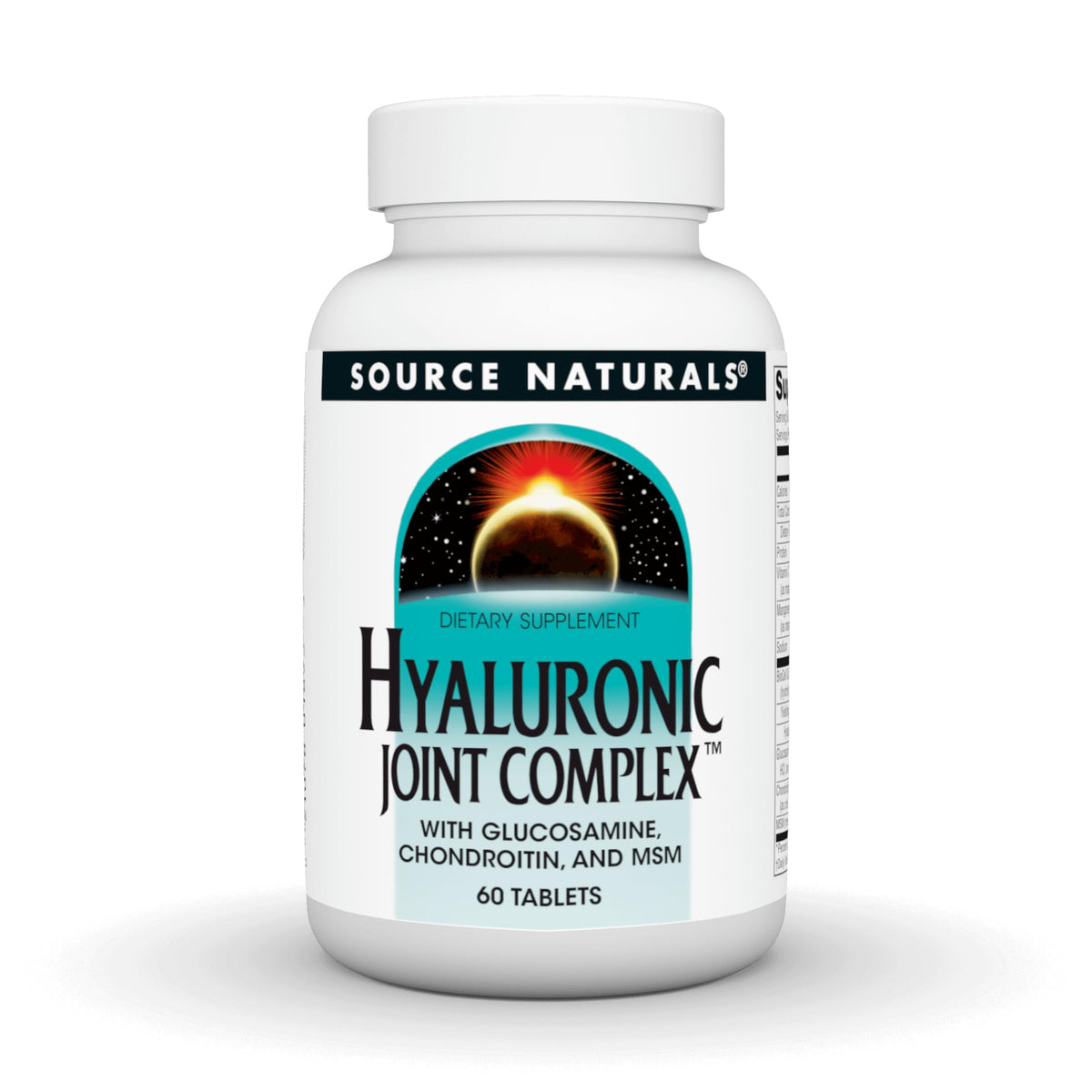 Source Naturals Hyaluronic Joint Complex - bouteille, soutien potentiel des articulations et de la mobilité.