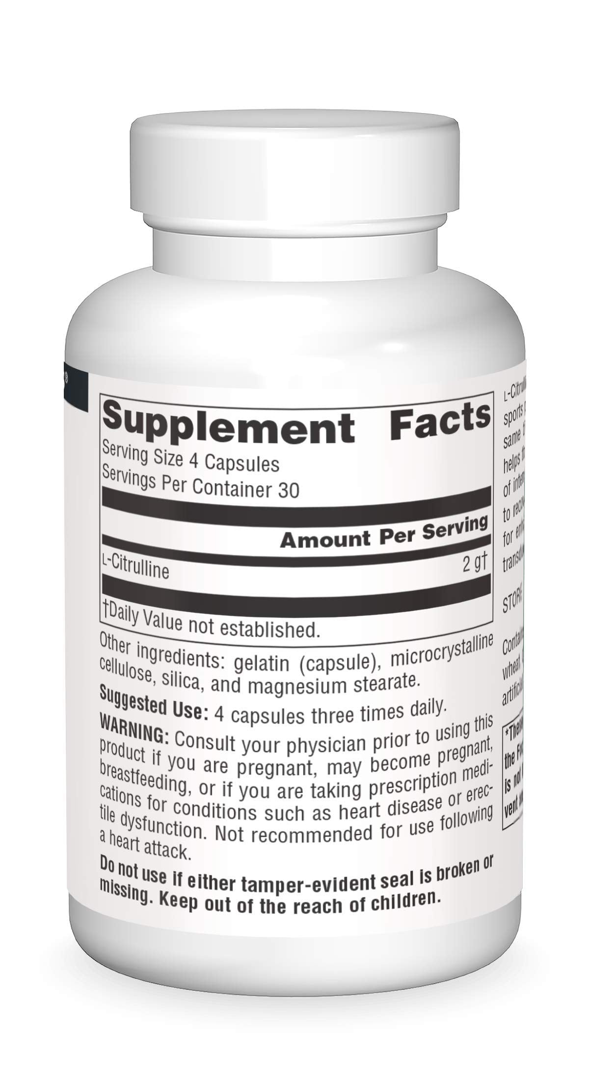 Gélules Source Naturals L-Citrulline, prêtes pour une séance sportive.