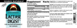 Guide de dosage Source Naturals Lactase Digest: 1 à 3 gélules selon le repas.