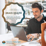 Source Naturals Life Force: gélules près d'un verre d'eau, prise quotidienne.