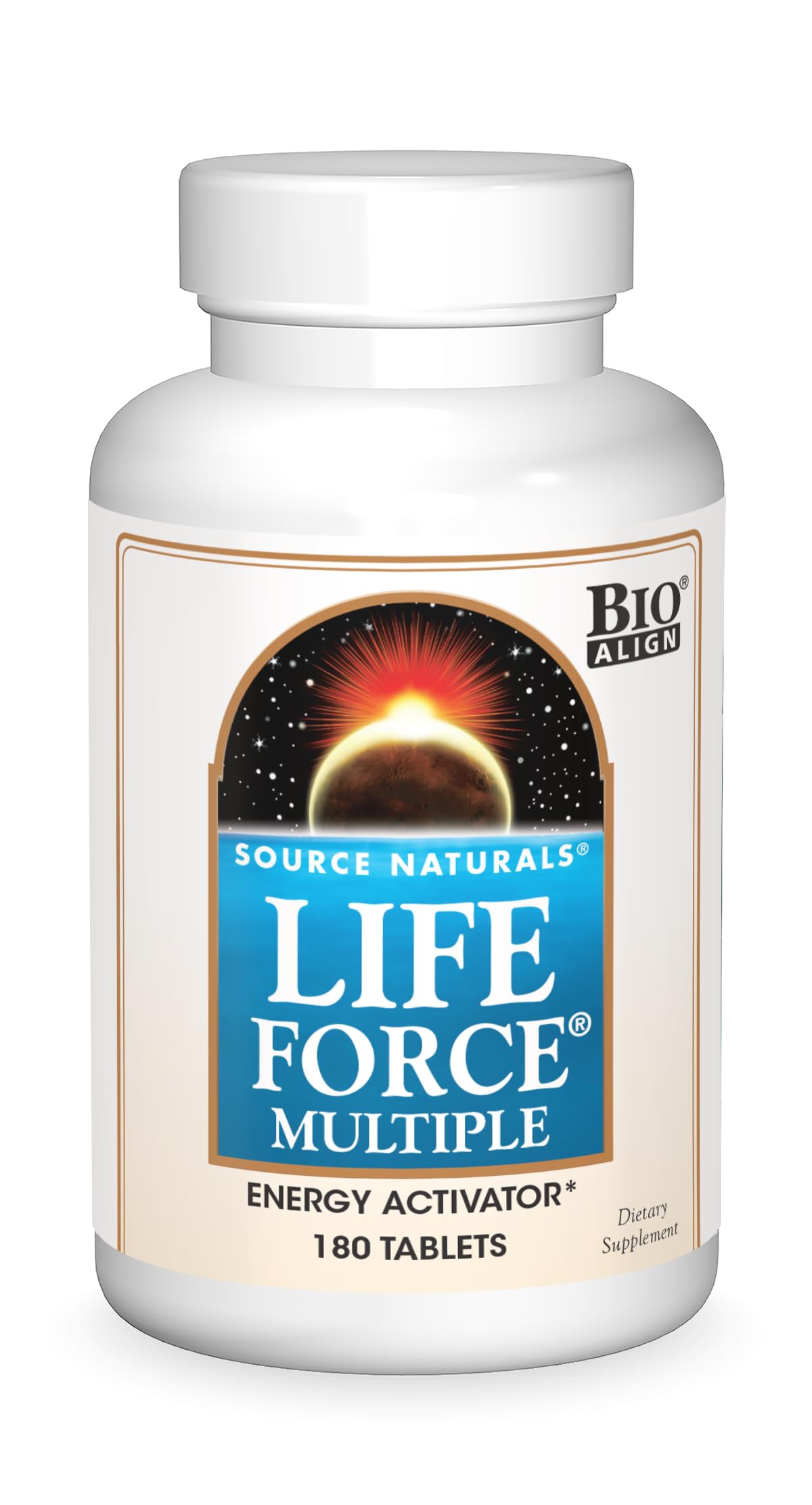 Source Naturals Life Force: bouteille montrée, soutien nutritionnel global.