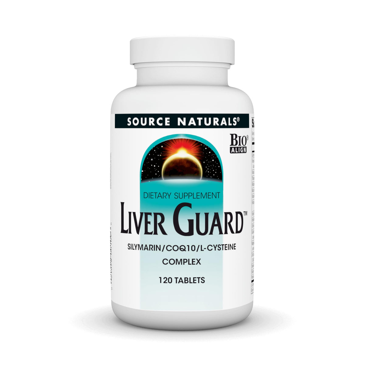 Source Naturals Liver Guard : bouteille de comprimés pour le soutien du foie.